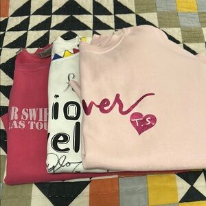 Lot of 3 unofficial Taylor Swift sweatshirts